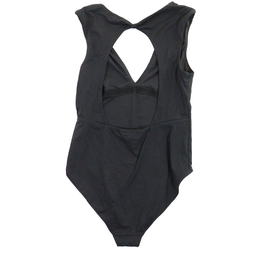 Seafolly One Piece Swim Suit Twist Back Cutout Black Women 12 EUC